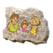 Famille des cavernes CavemanPaintingWallDecor.4323